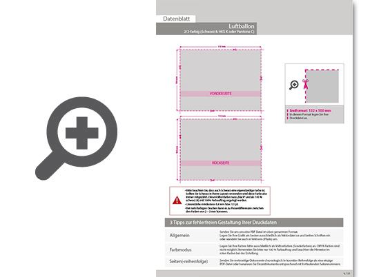Product Bild luftballon_pastell_Ø_27_cm_2_2-farbig_(schwarz_&_hks_oder_pantone)_zweiseitig_bedruckt